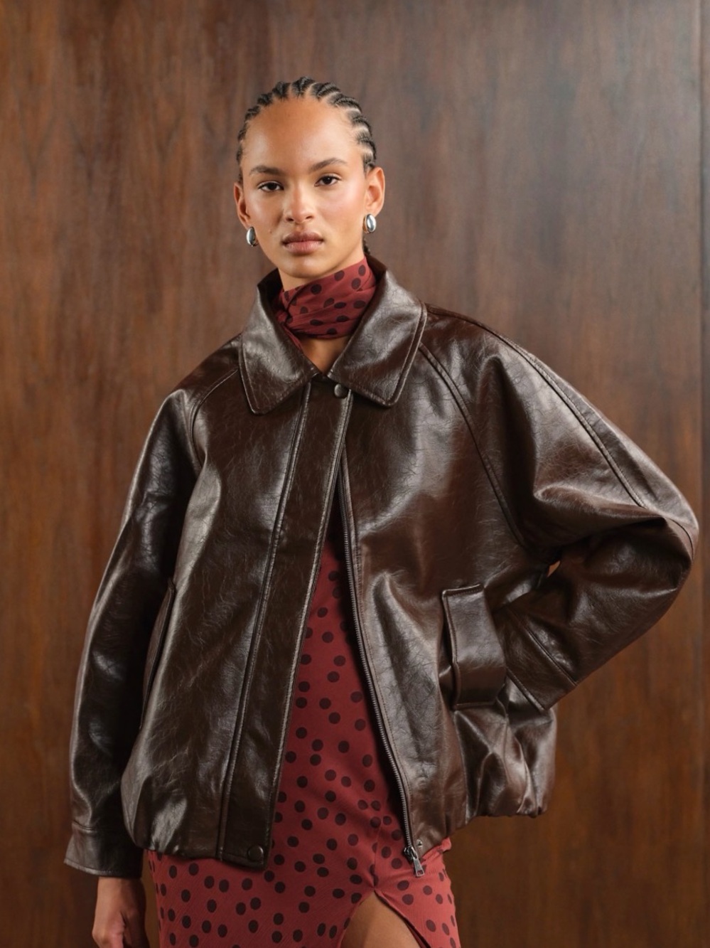 ASOS Dark Brown Leather Jacket